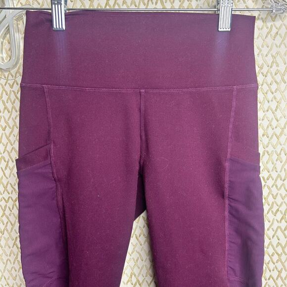 Fabletics Plum Purple Skinny Leg Mesh Peekaboo Athletic Leggings Size S - Picture 2 of 8